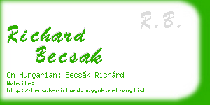 richard becsak business card